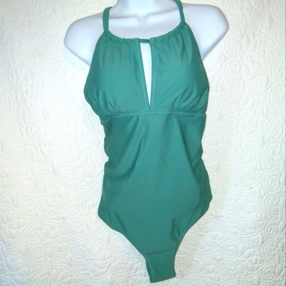 Lunabelle Tankini Green Criss Cross back